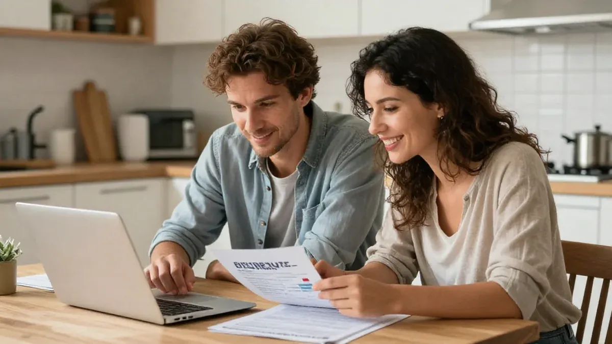 Co-emprunteurs calculant la part de mensualité que chacun pourrait assumer seul